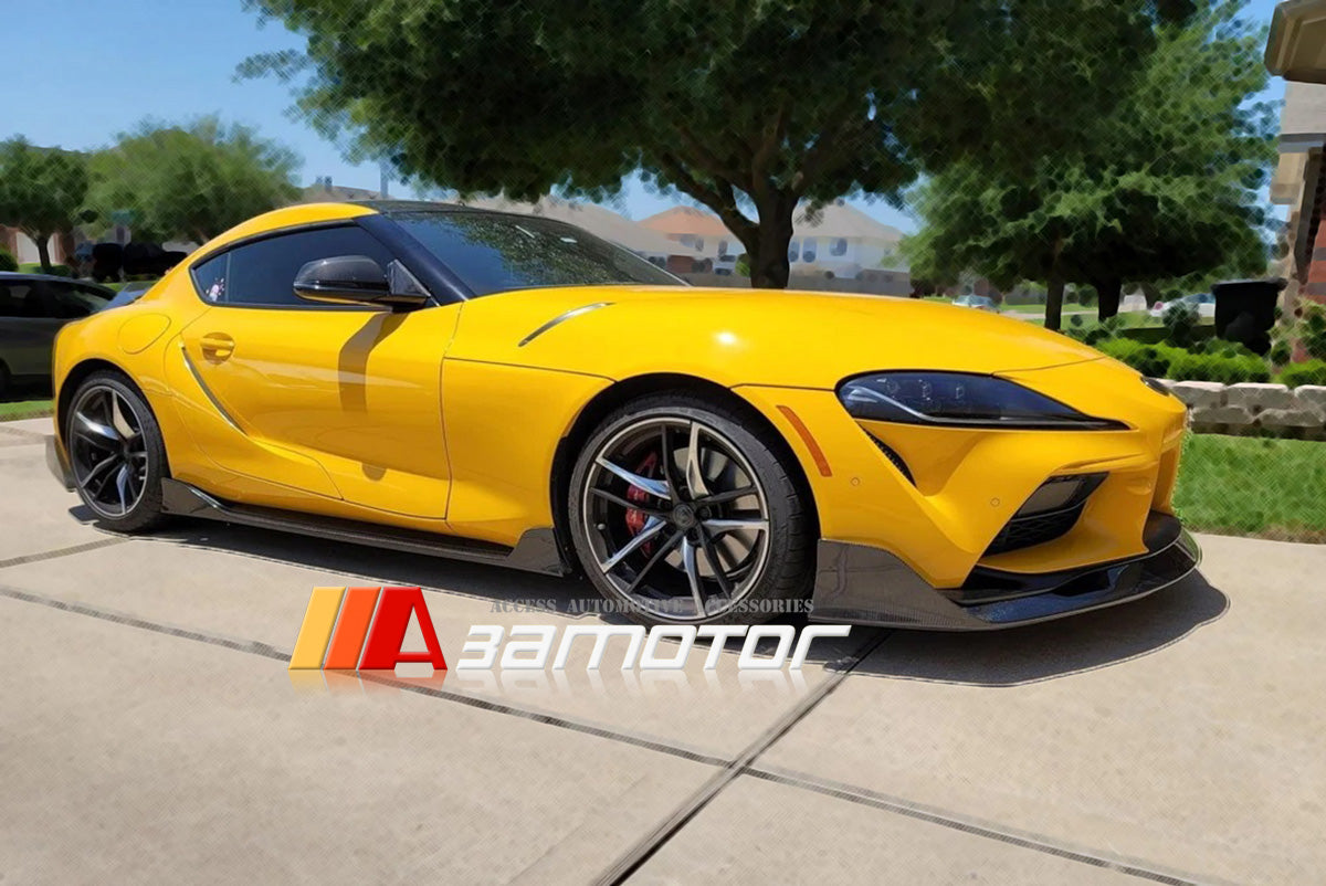 Carbon Fiber Side Skirt Extensions Set fit for 2020-2026 Toyota Supra GR A90 / A91 MK5