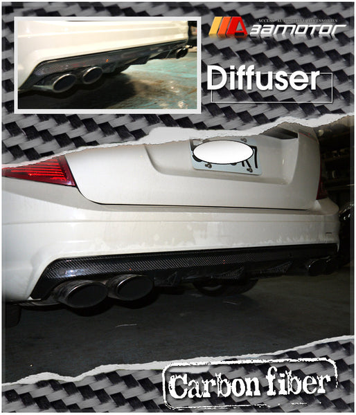 Carbon Fiber Rear Bumper Diffuser Quad fits 2008-2011 Mercedes S204 C63 Pre-Facelift AMG Wagon