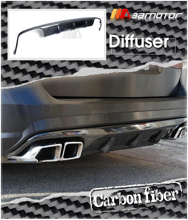 Carbon Fiber Rear Bumper Diffuer fit for 2011-2013 Mercedes W212 / S212 E63 AMG