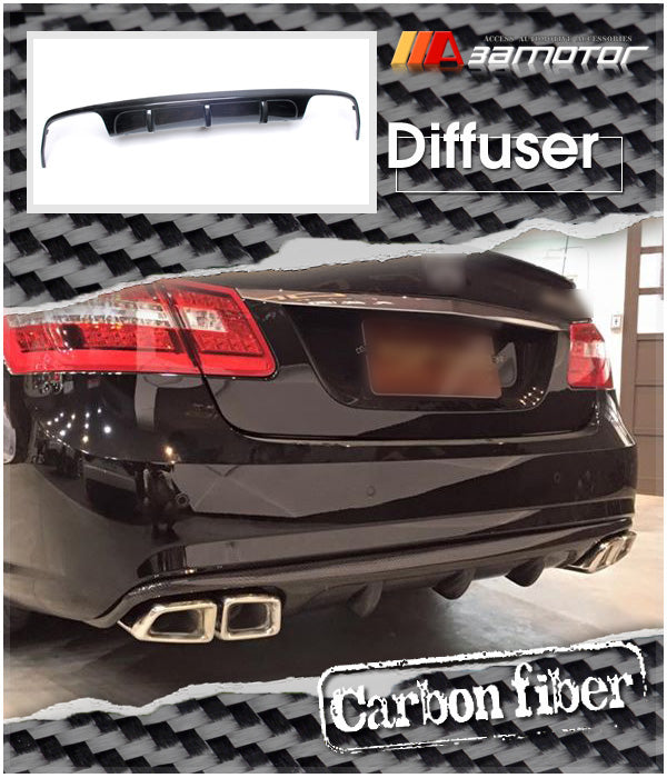 S212 Rear Carbon Fiber Rear Bumper Diffuer fit for 2011-2013 Mercedes W212 / S21 ...