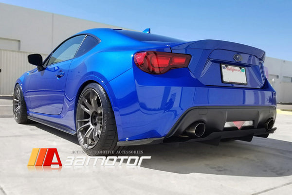 Carbon Fiber Rear Bumper Extensions Set fit for 2012-2016 Scion FR-S ZN6 / 2012-2021 Subaru BRZ