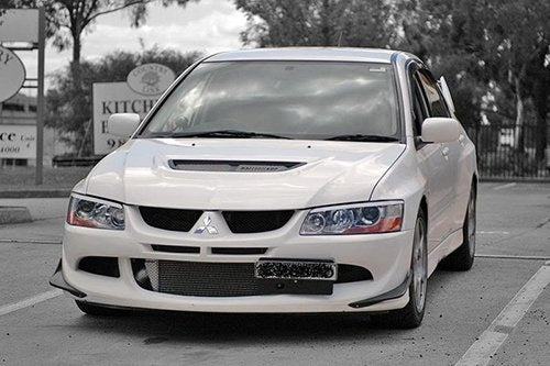 Carbon Fiber R Front Bumper Canards Set fit for Mitsubishi Lancer Evolution EVO 8 VIII