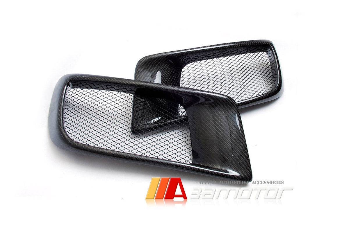 Carbon Fiber Dual Air Intake R Front Bumper Ducts Set fit for Mitsubishi Lancer Evolution X EVO 10