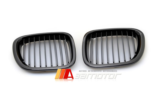 Gloss Black Front Kidney Grilles Set fit for 1996-2002 BMW Z3 Coupe Roadster