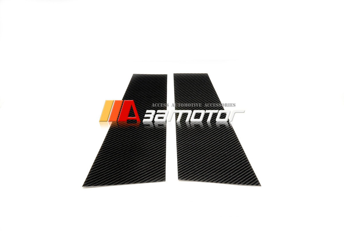 Carbon Fiber Door B Pillar Panel Trim Covers 2PCS Set fit for 1999-2006 BMW E46 3-Series Coupe