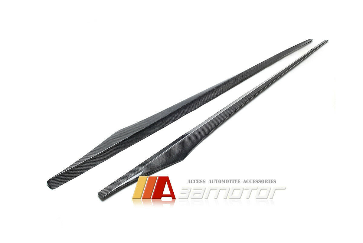 Carbon Fiber Side Skirt Add-on Extensions Set fit for 2012-2019 BMW F06 M Sport / M6 Gran Coupe