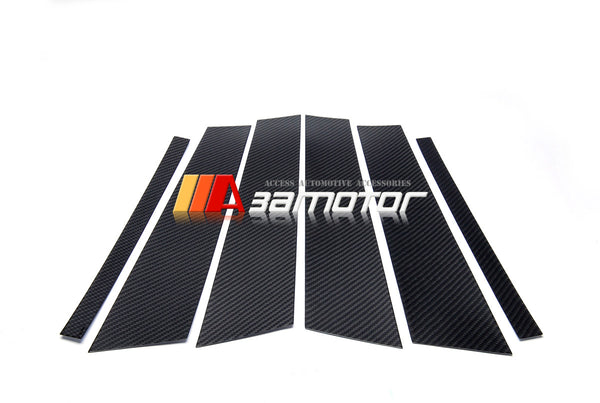 Carbon Fiber Door B Pillar Panel Trim Covers 6PCS Set fit for 2010-2015 BMW E84 X1