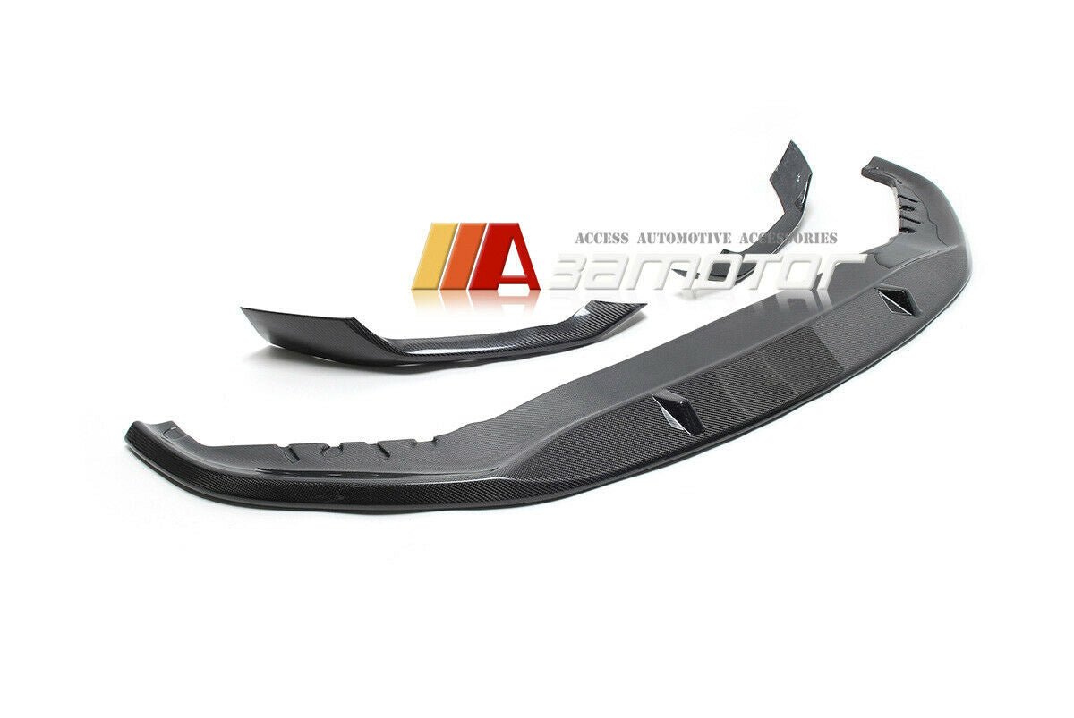 Carbon Fiber MP Front Bumper Lip Spoiler 3 PCS Set fit for 2021-2022 BMW G30 LCI 5-Series M Sport