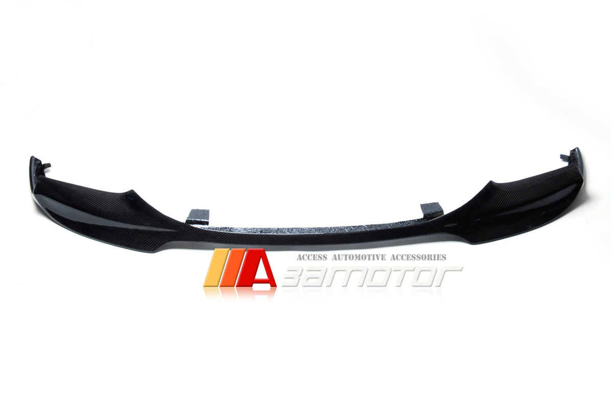 Carbon Fiber V Front Bumper Lip Spoiler fit for 2011-2016 BMW F10 / F11 5-Series M Sport Package