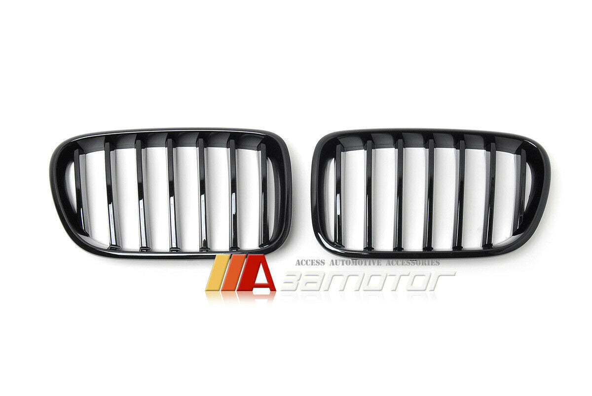 Gloss Black Front Kidney Grilles Set fit for 2011-2013 BMW F25 Pre-LC X3 SUV