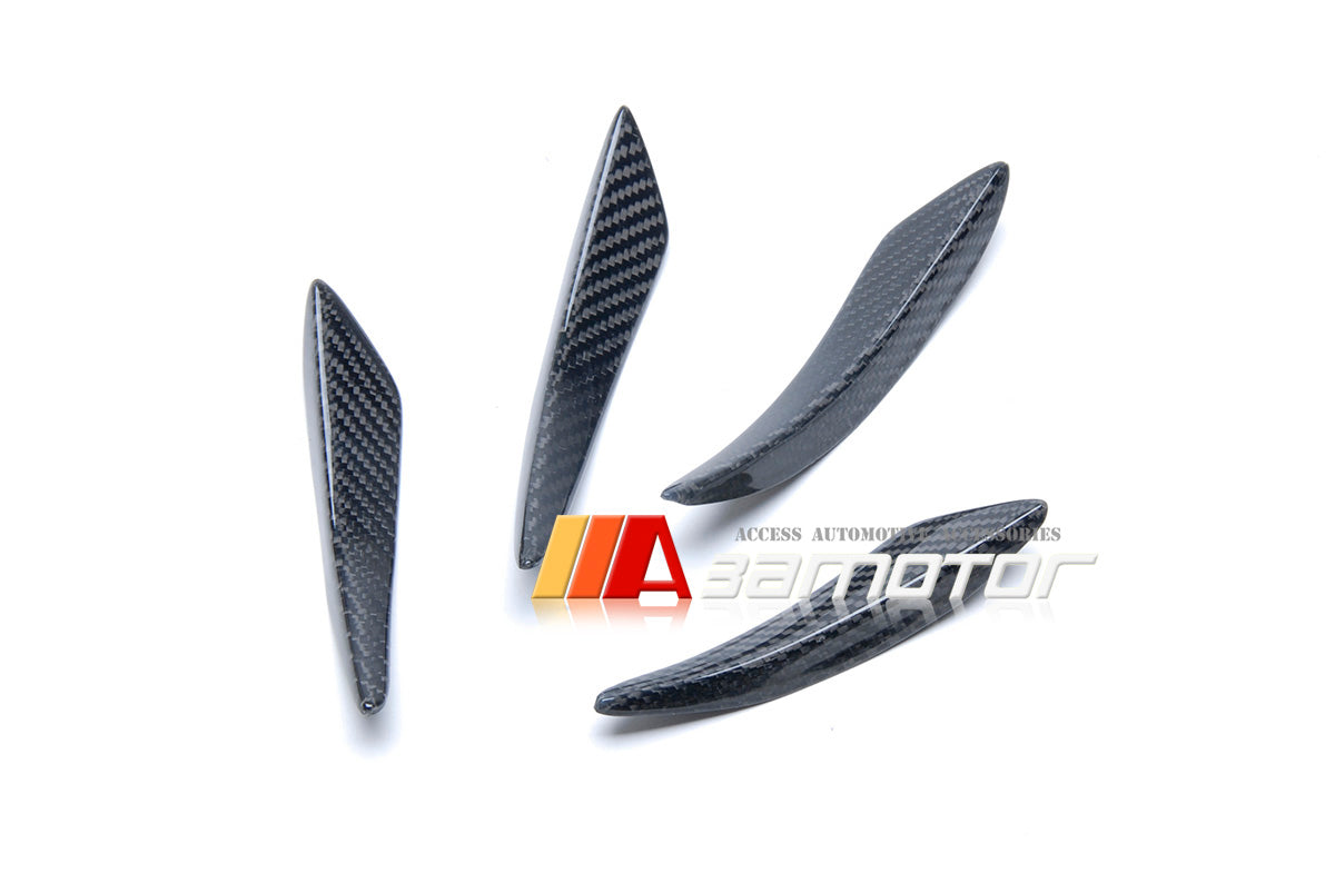 Carbon Fiber Front Bumper Side Canards 4 PCS Set fit for 2014-2021 BMW F22 / F23 2-Series M Sport