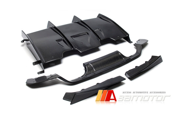 Carbon Fiber Rear Diffuser + Ground Panel + Rear Bumper Extensions fit for BMW F80 M3 / F82 F83 M4