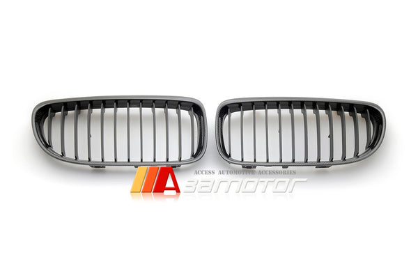 Carbon Fiber Front Kidney Grilles Set fit for 2009-2011 BMW E90 / E91 LCI 3-Series