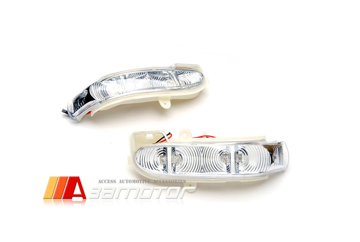 LED Door Side Mirror Signal Lights Set Amber fit for Mercedes 2003-2006 W211 E-Class / 2001-2007 W203 C-Class