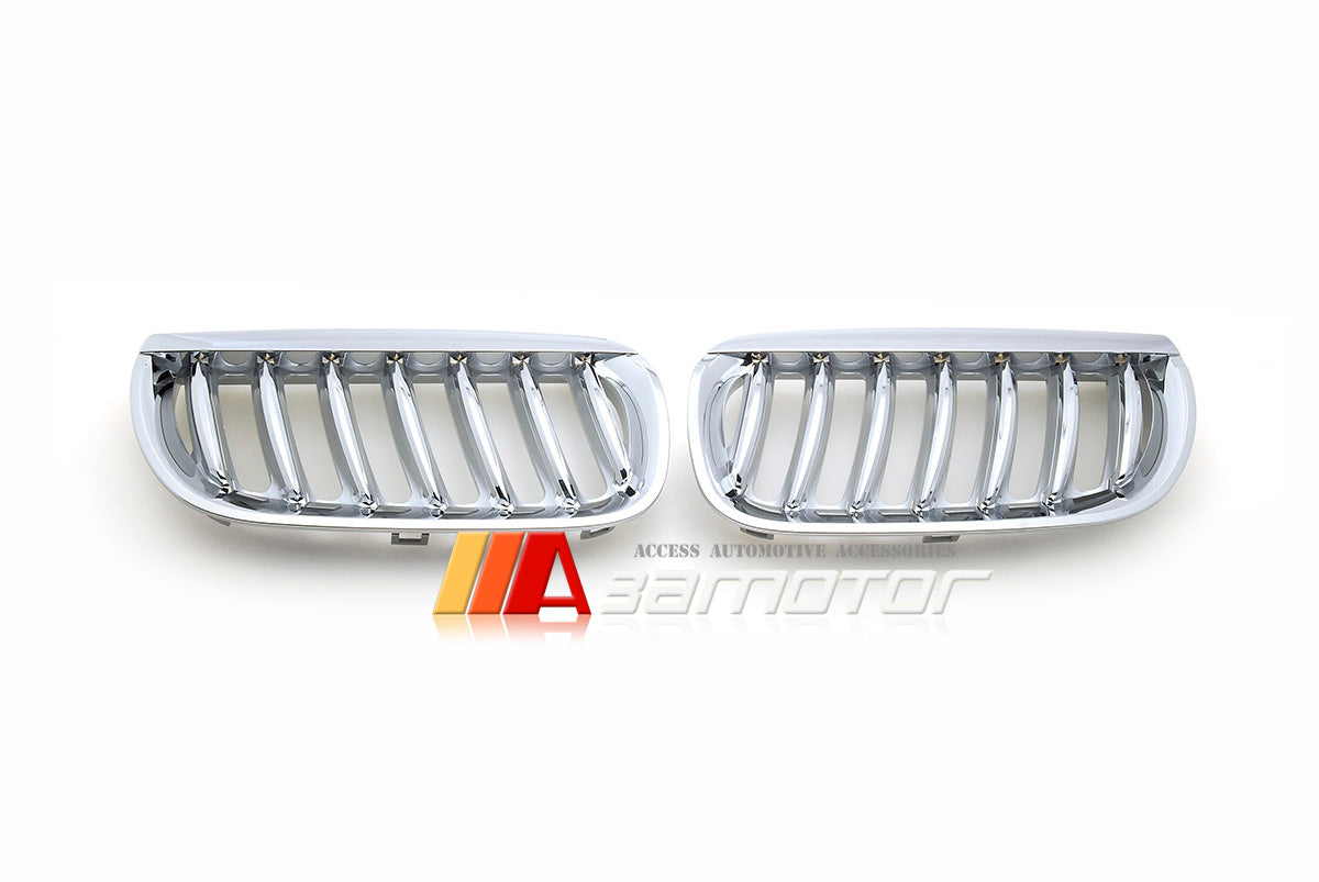 Front Chrome Kidney Grilles Backing Silver fit for 2004-2006 BMW E83 Pre-LCI X3 SUV