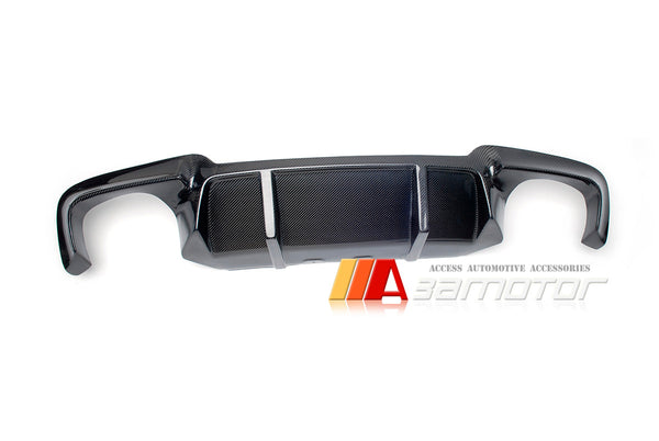 Carbon Fiber 2 Fins Style Rear Bumper Diffuser Quad fit for 2012-2016 BMW F10 M5