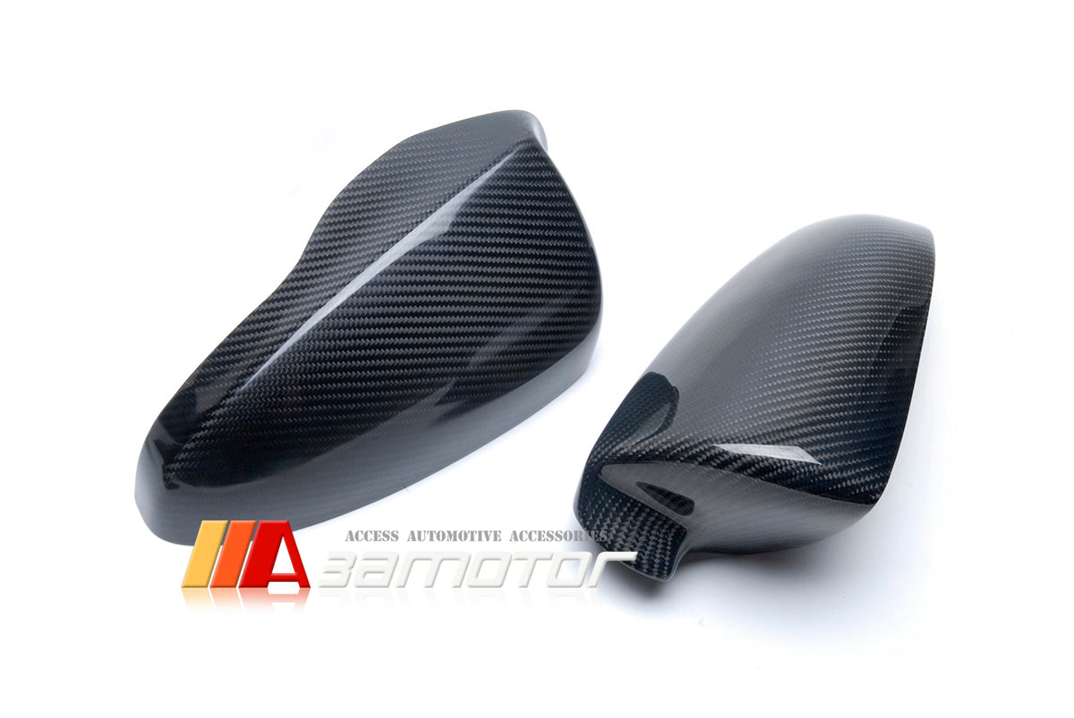 Carbon Fiber Direct Add on Side Door Mirror Trim Covers Set fit for 2012-2016 BMW F10 M5