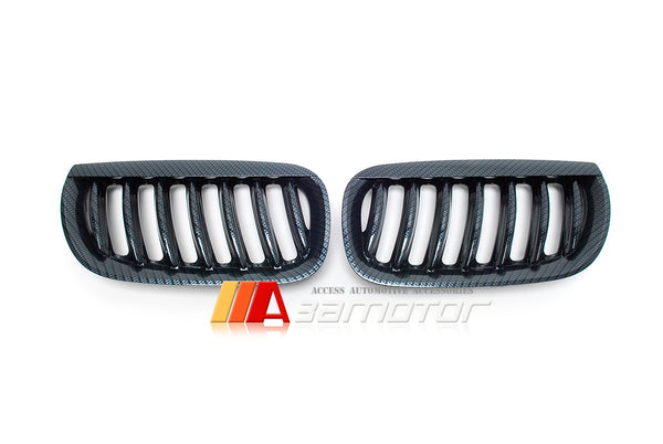 Carbon Look (Hydro Dipped) Front Kidney Grilles fit for 2004-2006 BMW E83 Pre-LCI X3 SUV