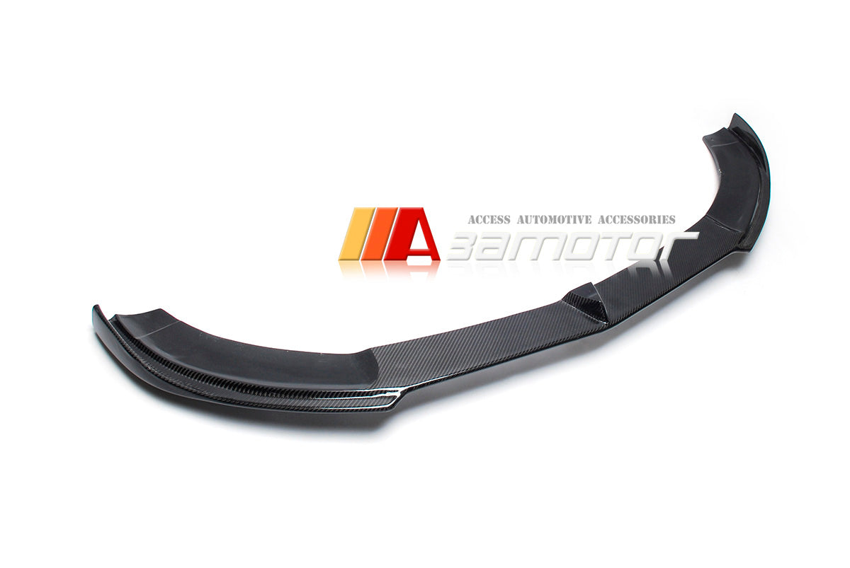 Carbon Fiber V Front Bumper Lip Spoiler fit for 2016-2018 Mercedes W205 C-Class Sedan AMG Package