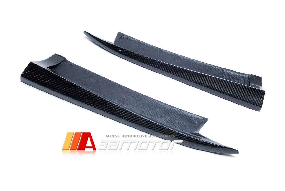 Carbon Fiber Rear Bumper Extensions Set fit for 2012-2015 Mercedes W204 Facelift / C204 C-Class AMG