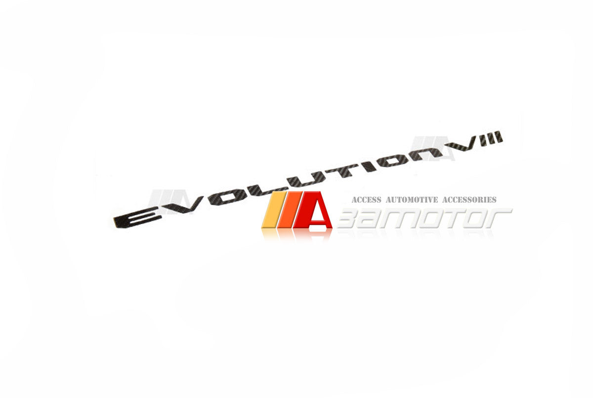 Carbon Fiber EVOLUTION VIII Trunk Lid Rear Badge Overlay Emblem fit for Mitsubishi Lancer Evolution EVO 5 / EVO 6 / EVO 7 / EVO 8