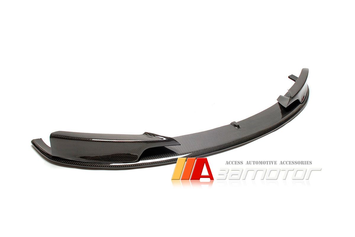 Carbon Fibe Front Bumper Lip Spoiler 3 PCS Set fit 2012-2019 BMW F30 / F31 3-Series M Sport