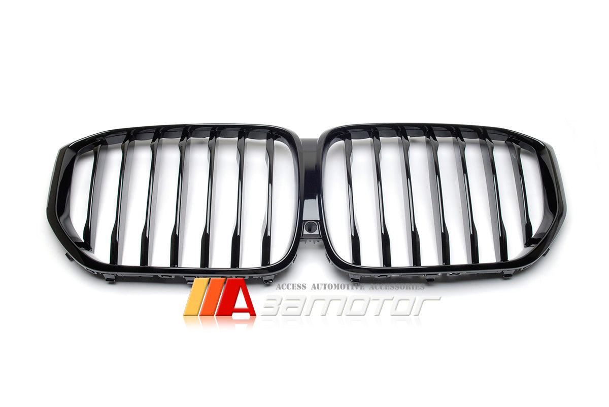 Front Hood Shadowline Gloss Black Kidney Grille fit for 2019-2021 BMW G05 X5 SUV