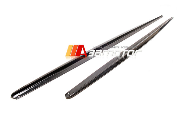 Carbon Fiber P Side Skirt Extensions 2 PCS Set fit for 2014-2021 BMW F22 / F23 2-Series M Sport