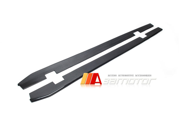 Carbon Fiber P Side Skirt Extensions Set fit for 2012-2018 BMW F20 / F21 1-Series M Sport