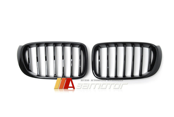 Gloss Black Front Kidney Grilles Set fit for 2014-2017 BMW F25 LCI X3 / F26 X4