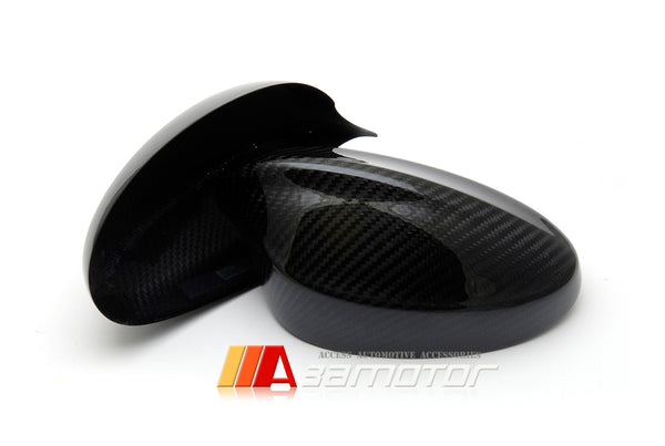 Dry Carbon Fiber Side Mirror Cap Cover Trims Set fit for 2005-2008 BMW E90 / E91 Pre-LCI 3-Series