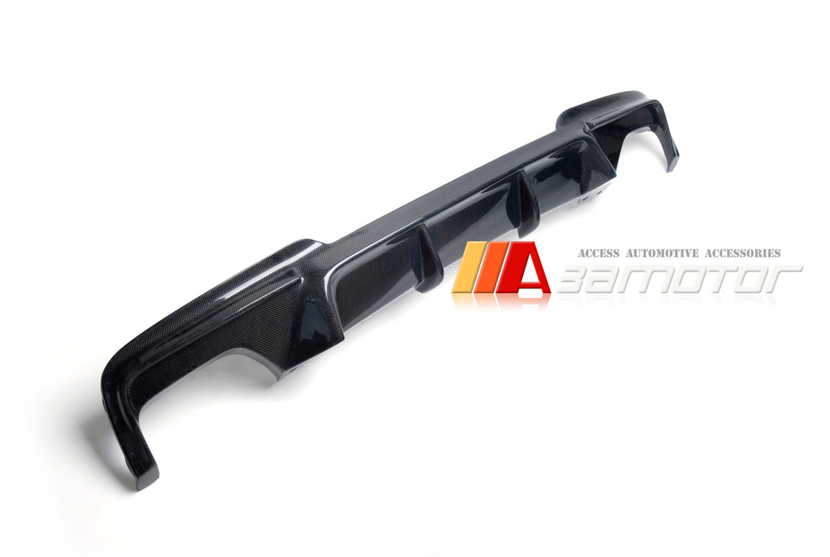 Carbon Fiber V Rear Bumper Diffuser Quad fit for BMW F10 / F11 5-Series with M Sport Package