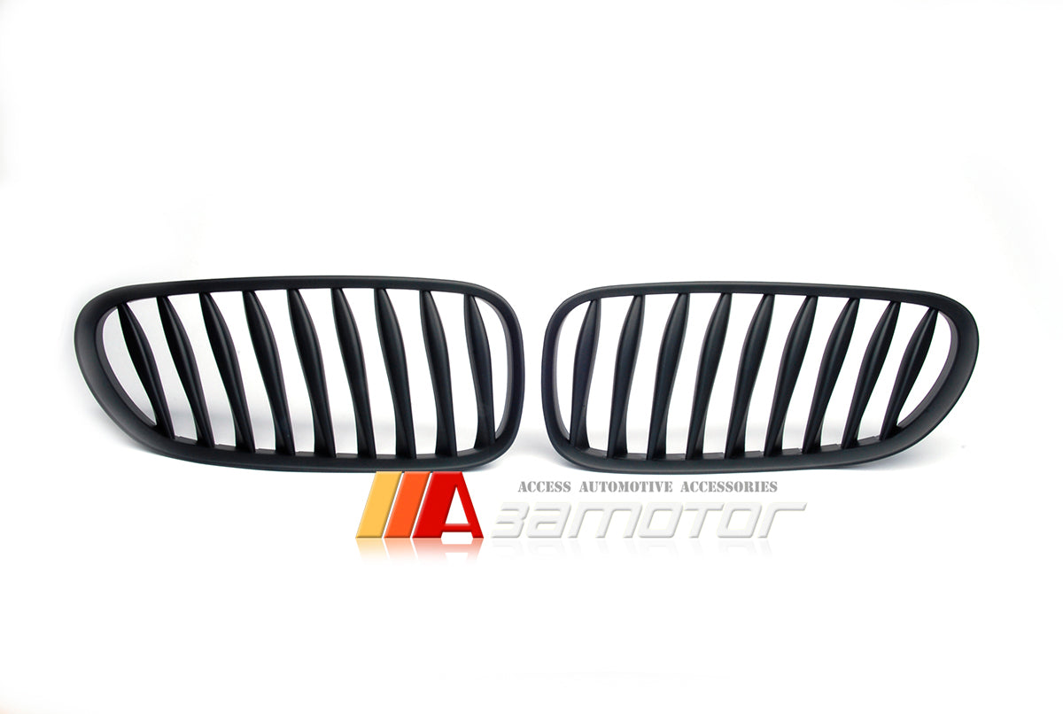 Matte Black Front Kidney Grilles Set fit for 2003-2008 BMW E85 / E86 Z4 Z4M