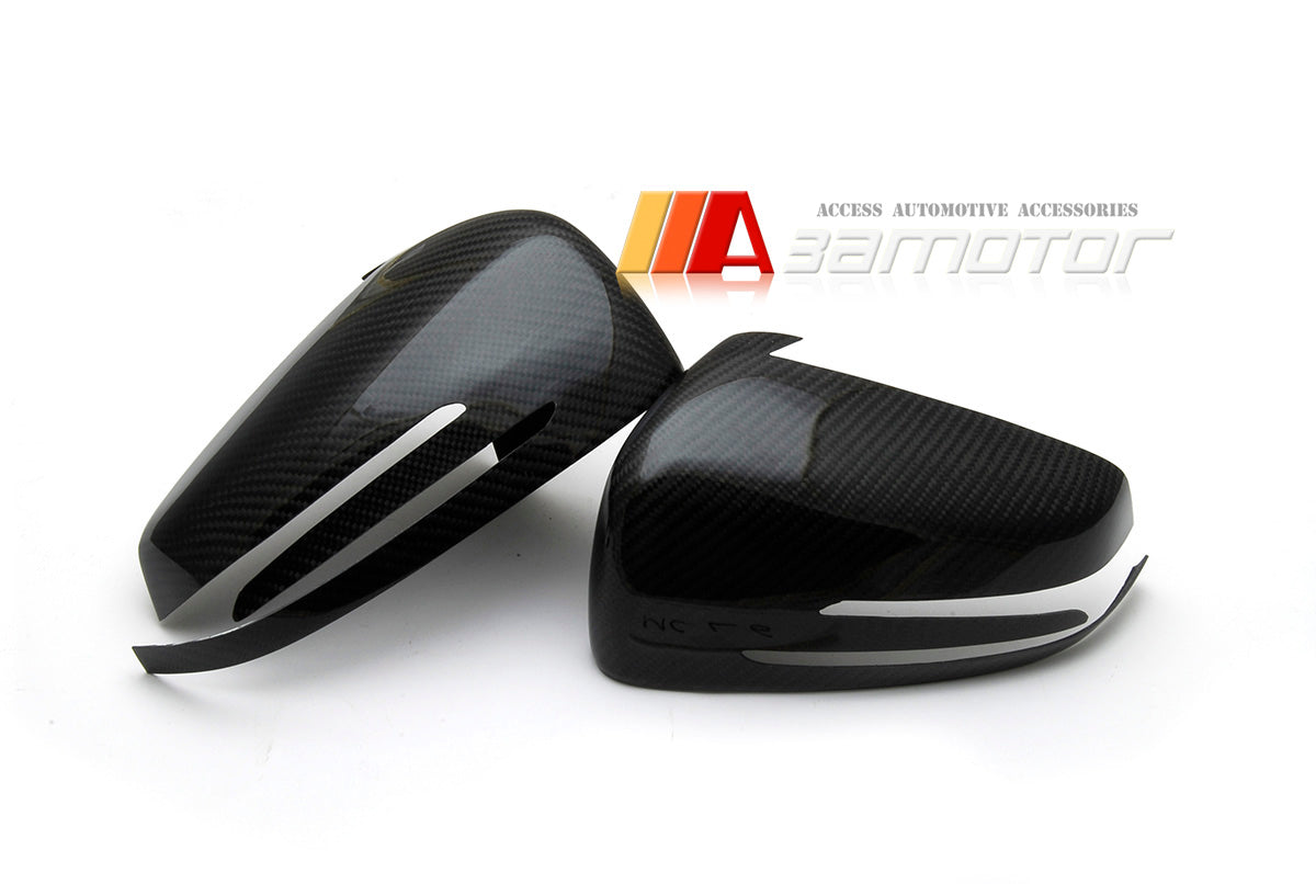 Carbon Fiber Side Mirror Cap Covers Set fit for Mercedes W204 / C204 / W212 / C207 / W218 / W221 / W216