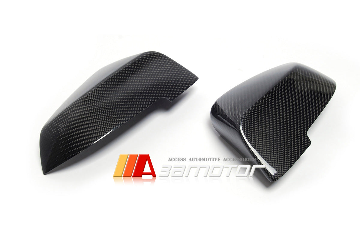 Replacement Carbon Fiber Side Door Mirrors Caps Set fit for 2014-2016 BMW F10 / F11 LCI 5-Series
