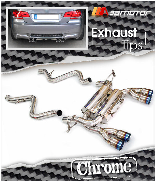 Titanium Tip Catback Rear Stainless Exhaust System Set fit for 2007-2013 BMW E90 M3 / E92 M3 / E93 M3 V8