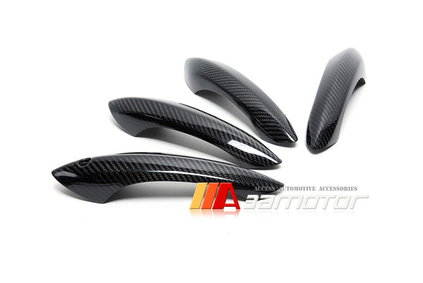 Carbon Fiber Door Handle Cover Set fit for 2011-2016 BMW F07 / F10 / F11 5-Series non Sensor