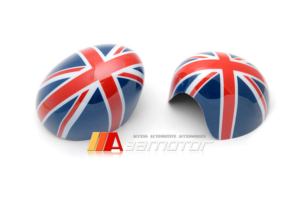 Red Union Jack UK Flag Side View Mirror Cover Cap Set fit for 2014-2018 Mini Cooper F55 F56