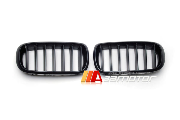 Matte Black Front Kidney Grilles Set fit for 2014-2019 BMW F15 X5 X5M / F16 X6 X6M