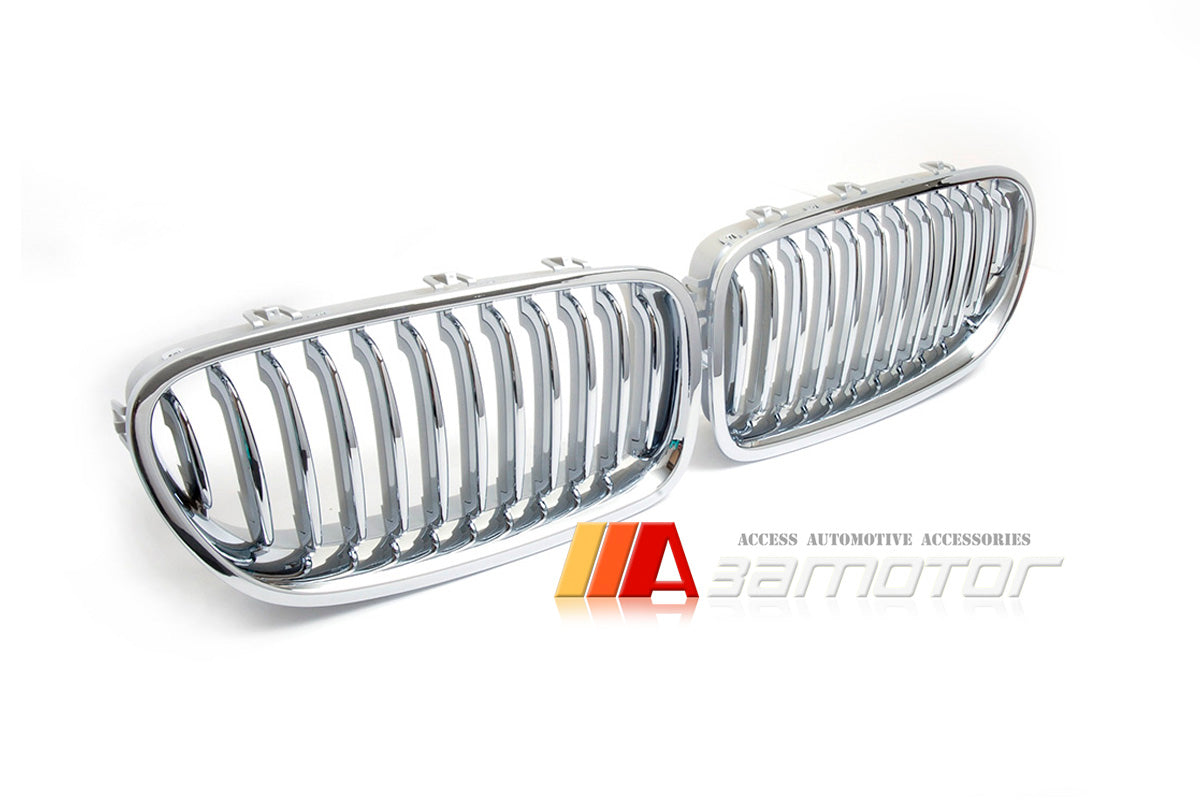 Front Chrome Kidney Grilles Backing Silver fits 2011-2016 BMW F10 / F11 5-Series & M5