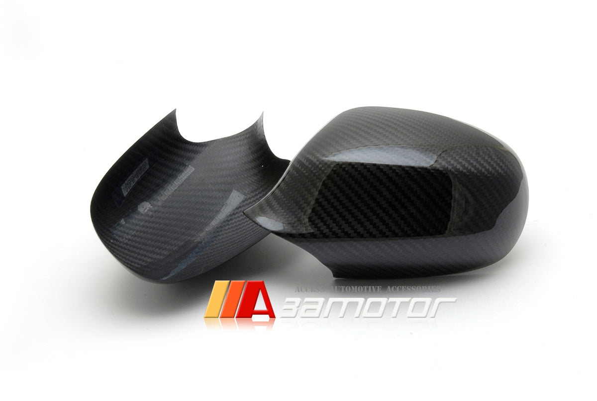 Dry Carbon Fiber Side Mirror Cap Cover Trims Set fit for 2009-2012 BMW E90 / E91 LCI 3-Series Sedan