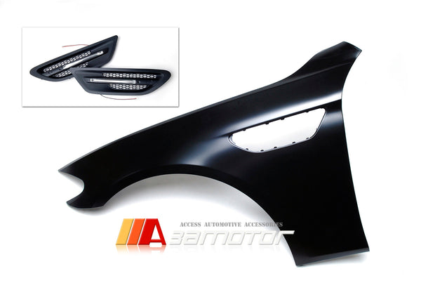 M Look Style Alumium Front Fender Panels Set (Driver and Passenger) fit for 2011-2016 BMW F10 5-Series Sedan