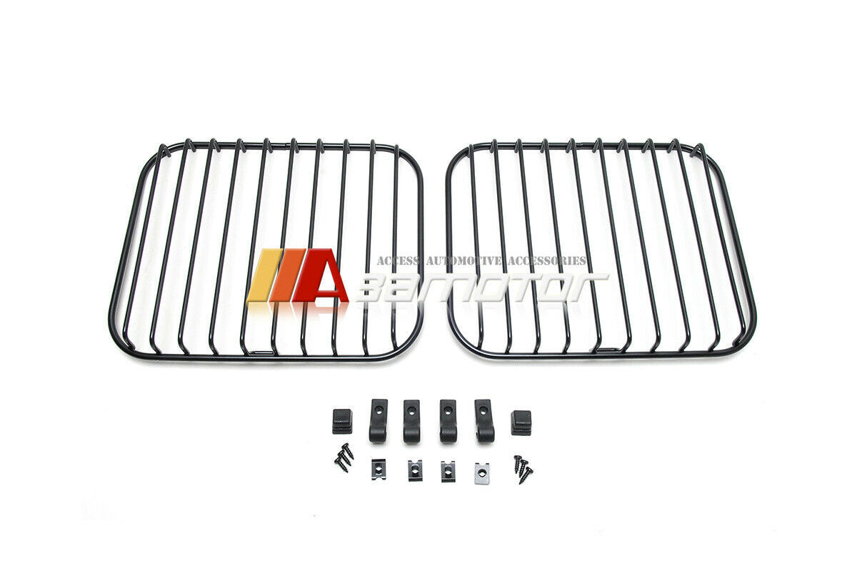 Front Headlight Protection Guard Grilles Set Black fit for 1990-2018 Mercedes W463 G-Wagon