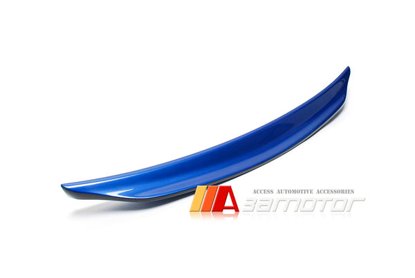 Painted WR Blue Duckbill Trunk Spoiler Wing with Carbon Strip fit for 2015-2020 Subaru Impreza WRX / STI