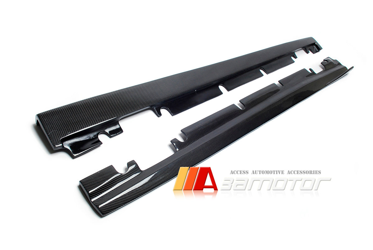 Carbon Fiber Side Skirt Extensions Set fit for 2013-2018 Mercedes W117 / C117 CLA45 AMG