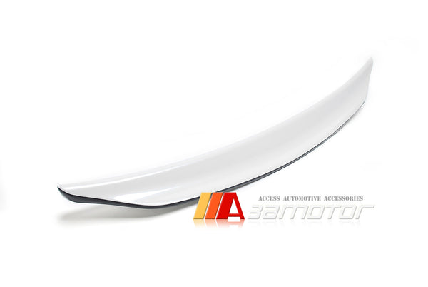 Painted White Duckbill Trunk Spoiler Wing with Carbon Strip fit for 2015-2020 Subaru Impreza WRX / STI