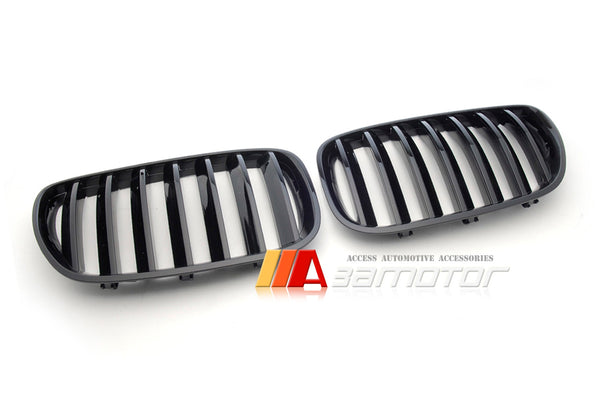 Gloss Black Front Kidney Grilles Set fit for 2004-2006 BMW E53 LCI X5 SUV