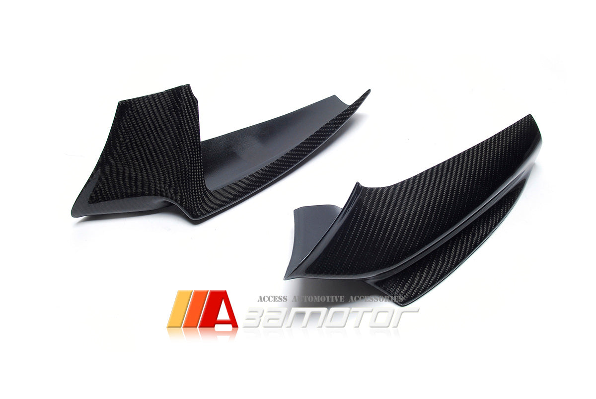 Carbon Fiber P Front Bumper Lip Splitters fit for 2011-2016 BMW F10 / F11 5-Series M Sport Package