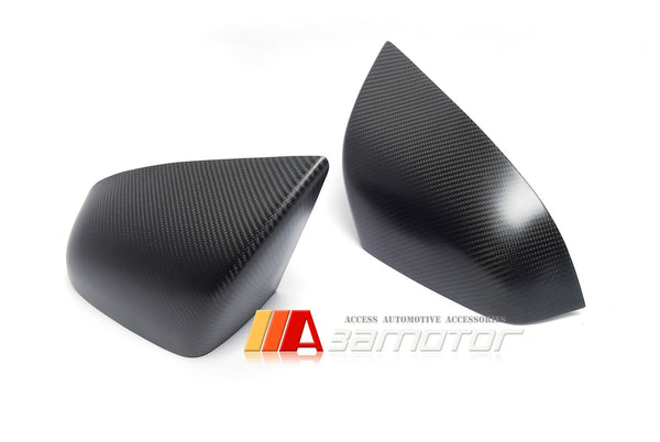 Matte Carbon Fiber Side Mirror Cap Covers Set fit for 2012-2020 Tesla Model S