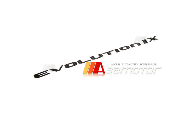 Carbon Fiber EVOLUTION IX Trunk Lid Rear Badge Overlay Emblem fit for Mitsubishi Lancer Evolution EVO 9 IX / EVO 10 X